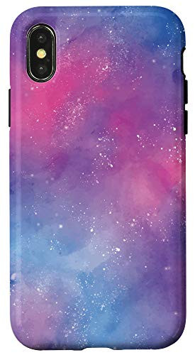 iPhone X/XS Design Gift Abstract Color Pattern White Purple Blue Paint Case