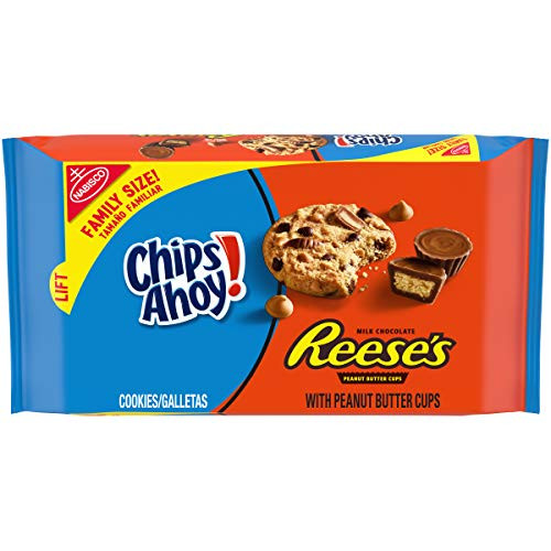 Chips Ahoy Cookies with Reeses Peanut Butter Cups Family Size 14.25 oz Pack- Chocolate Chip- 1 Count Chips Ahoy Cookies with Reeses Peanut Butter Cups Family Size 14.25 oz Pack- Chocolate Chip- 1 Count