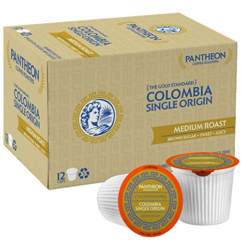 Pantheon Colombia Coffee - Single Origin Medium Roast Coffee Pods - 12 Count Carton - Pantheon Coffee Roasters