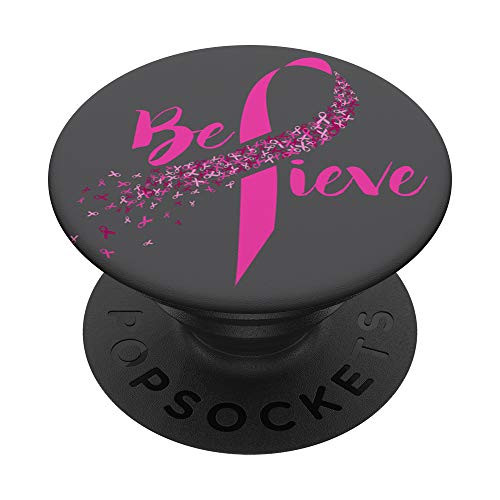 Believe Breast Cancer Awareness PopSockets PopGrip: Swappable Grip for Phones  and  Tablets