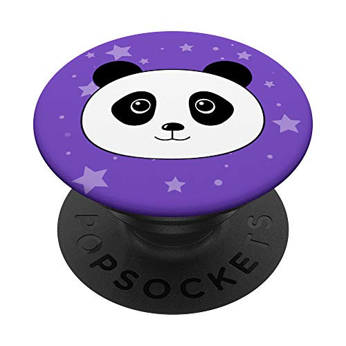 Cute Kawaii Baby Panda Pop Socket Purple Girly Animal Lover PopSockets PopGrip: Swappable Grip for Phones  and  Tablets