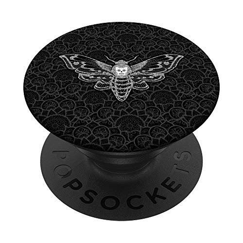 Gothic Death's Head Moth Mandala PopSockets PopGrip: Swappable Grip for Phones  and  Tablets