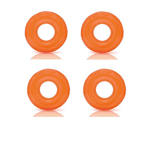 Intex 59260EP Colorful Transparent Inflatable Swimming Pool Tube Raft -4 Pack-
