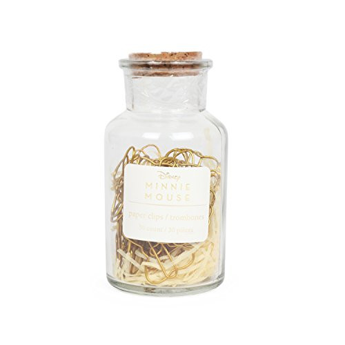 Disney Mickey Minnie Mouse Paper Clips in Jar