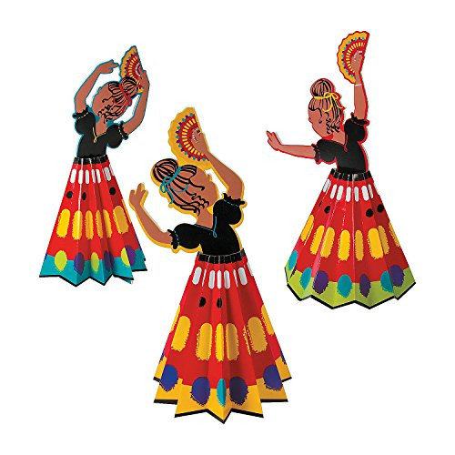 Fun Express - Bright Fiesta Centerpiece -3pc- for Cinco de Mayo - Party Decor - General Decor - Centerpieces - Cinco de Mayo - 3 Pieces