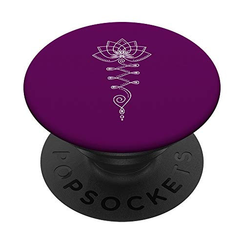 Lotus flower- Unalome- yoga- meditation- zen- Buddhism PopSockets PopGrip: Swappable Grip for Phones  and  Tablets