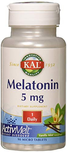 Kal 5 Mg Melatonin Tablets- Vanilla Mint- 90 Count
