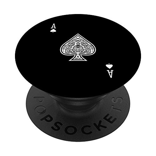 Ace of Spades Playing Card Magic Poker Black PopSockets PopGrip: Swappable Grip for Phones  and  Tablets