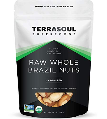 Terrasoul Superfoods Organic Brazil Nuts- 1 Lb - Raw - Unsalted - Rich in Selenium