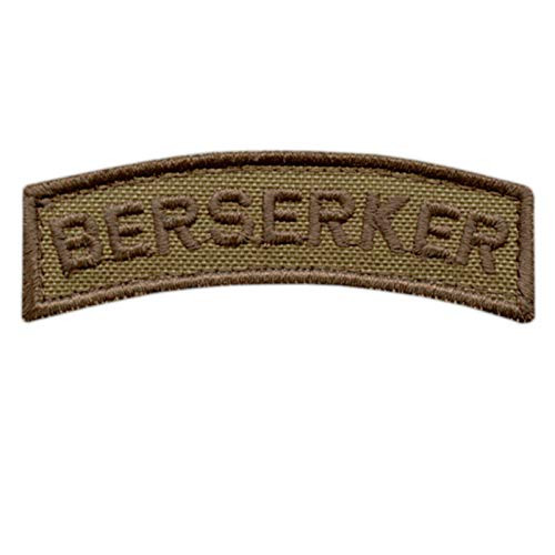 LEGEEON Berserker Shoulder Tab Tan Coyote Viking Norse Icelandic Heathen Army Military Morale Tactical Hook and Loop Patch
