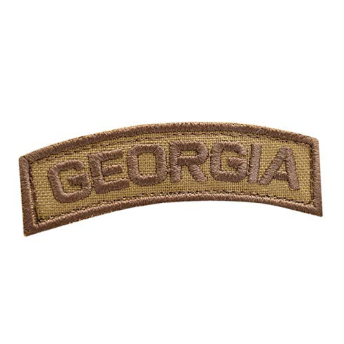 LEGEEON Coyote Georgia Shoulder Tab GA State Army Morale Tactical Hook-and-Loop Patch