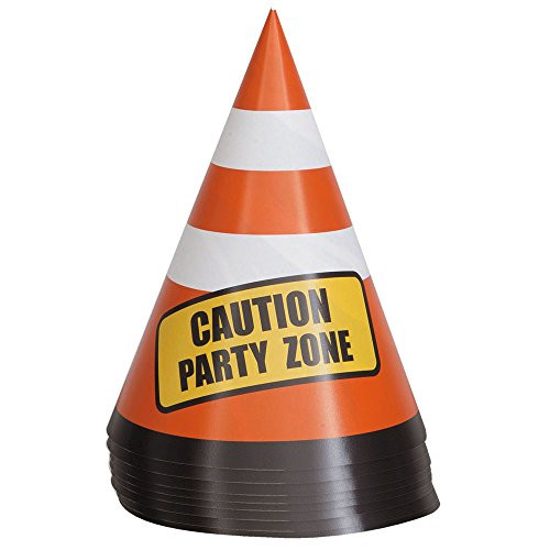 Safety Traffic Cone Construction Party Table Decorations, 8ct