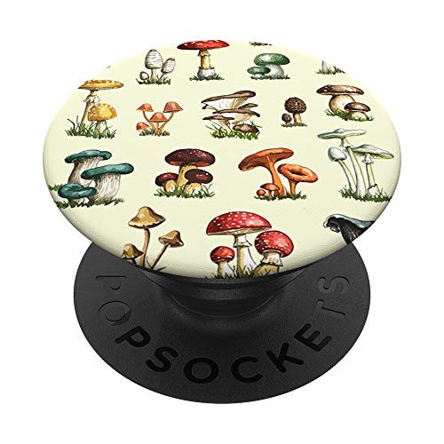 Cute Mycology Fungi Mushroom Whisperer Lover PopSockets PopGrip: Swappable Grip for Phones  and  Tablets