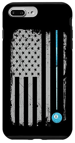 iPhone 7 Plus/8 Plus Pool Stick Billiards 8 Ball Vintage USA American Flag Case