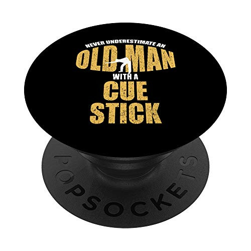 Funny Pool Billiards Player- Snooker Cue Stick- Sport Gift PopSockets PopGrip: Swappable Grip for Phones  and  Tablets