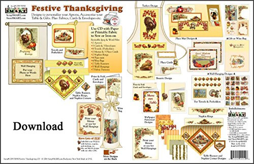ScrapSMART - Festive Thanksgiving - Software Collection - Microsoft Word  and  Jpeg files for Mac -Download-