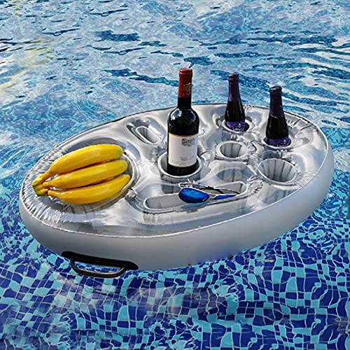 lanren Inflatable Floating Drink Holder Inflatable Floating Tray Beach  and  Outdoor Cup Holder for Pools  and  Hot Tub