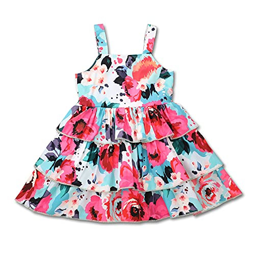 Toddler Baby Girl Dress Floral Sleeveless Summer Dress Causal Sundress -12-18 Months- Pink Toddler Baby Girl Dress Floral Sleeveless Summer Dress Causal Sundress -12-18 Months- Pink