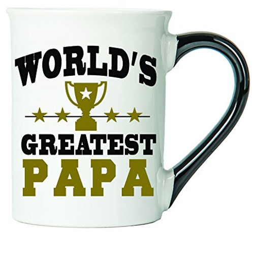 Cottage Creek Coffee Mug- Papa Mug- World's Greatest Papa Coffee Mug- Large 18oz Ceramic Papa Coffee Cup with Black Handle- Papa Gifts -White- Cottage Creek Coffee Mug- Papa Mug- World's Greatest Papa Coffee Mug- Large 18oz Ceramic Papa Coffee Cup with Black Handle- Papa Gifts -White-