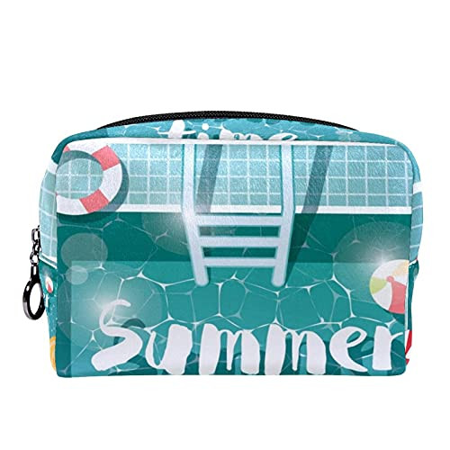 Cosmetic Bag Zipper Closure Makeup Bag- swimming pool summer time Cosmetic Bag Zipper Closure Makeup Bag- swimming pool summer time