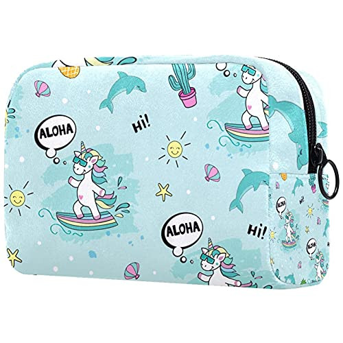 Makeup Cosmetic Bag Coin Purse Travel Cosmetic Pouch Toiletry Bag animal on surf board Makeup Cosmetic Bag Coin Purse Travel Cosmetic Pouch Toiletry Bag animal on surf board