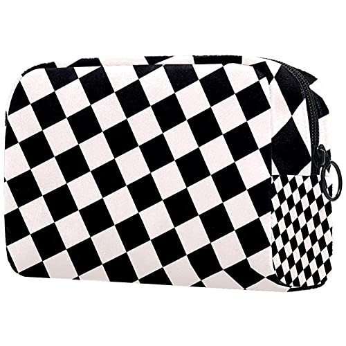 Makeup Cosmetic Bag Coin Purse Travel Cosmetic Pouch Toiletry Bag checkerboard pattern Makeup Cosmetic Bag Coin Purse Travel Cosmetic Pouch Toiletry Bag checkerboard pattern