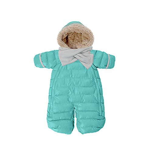 7 A.M. Enfant Doudoune One Piece Infant Snowsuit Bunting, Teal, Medium