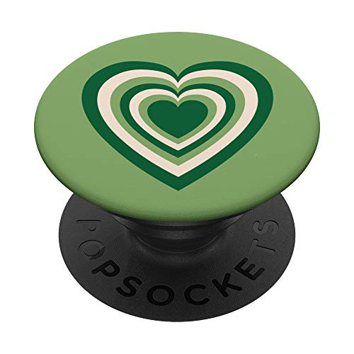 Green Matcha Tea Love Heart Coffee Latte Tea Lovers PopSockets PopGrip: Swappable Grip for Phones  and  Tablets
