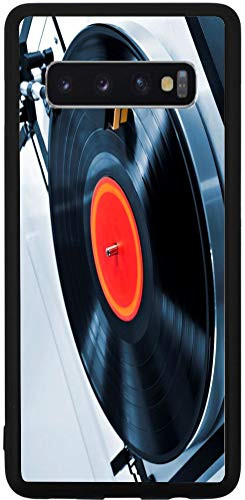 Sam Sandor - Vinyl Record on Turntable Pink Hard Rubber Phone Case for Galaxy S10 Case Cover