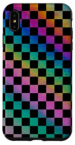 iPhone XS Max Checkered Rainbow - Check Pattern Case