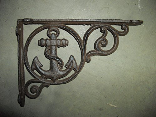 9" Anchor Shelf Bracket Cast Iron Shelf Bracket Set of 2, by Southern Charm Market