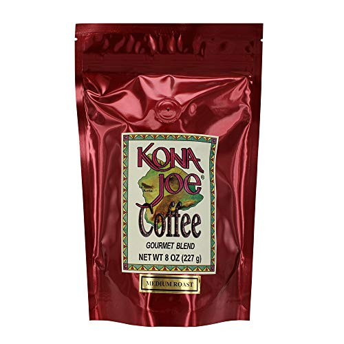 Kona Joe Gourmet Coffee Blend- Medium Roast Whole Bean Coffee -8 oz- Kona Joe Gourmet Coffee Blend- Medium Roast Whole Bean Coffee -8 oz-