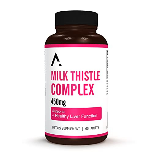 Ascendant Nutrition Milk Thistle Extract Capsules - Dietary Supplement to Support Liver Function - 80 percent Silymarin Flavonoids - 450mg - 60 Tablets - All-Natural and Non-GMO Ascendant Nutrition Milk Thistle Extract Capsules - Dietary Supplement to Support Liver Function - 80 percent Silymarin Flavonoids - 450mg - 60 Tablets - All-Natural and Non-GMO