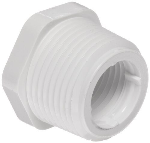 Spears 439 Series PVC Pipe Fitting- Bushing- Schedule 40- 1-1/4" NPT Male x 1/2" NPT Female