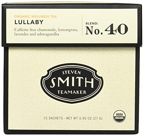 STEVEN SMITH TEAMAKER Smith Teamaker Organic Lullaby Blend No. 40 -Caffeine-free Organic Wellness Tea-- 0.95 Oz Tea Bags- 15Count