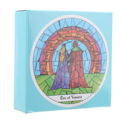 GLOGLOW Cloister Tarot Cards- Round Tarot Deck Divination Playing Cards Interaction Paper Tarot Cards Board Game Divination Playing Cards