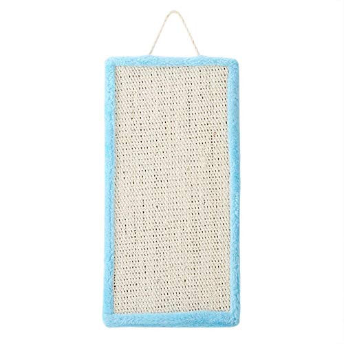 GLOGLOW Sisal Cat Scratch Pad- Pet Cat Kitten Hanging Catnip Scratching Claw Grinding Board Toy Accessory-Blue-
