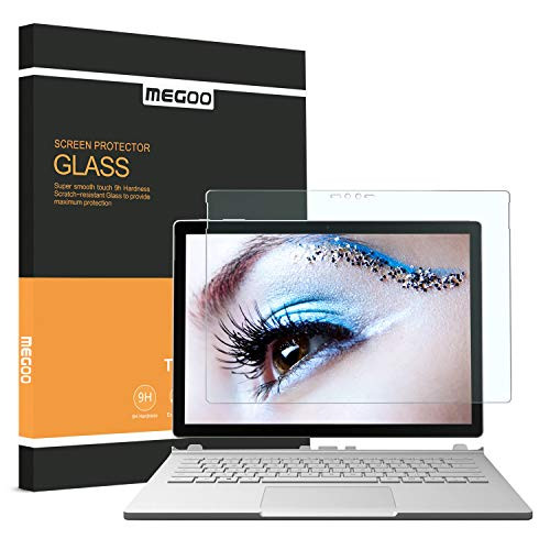 MEGOO Surface Book Screen Protector, [Blue Light Blocking] Protect Eyesight Tempered Glass Screen Protector (Updated Version 2017) Also for Microsoft Surface Book 2 (13.5 Inch)