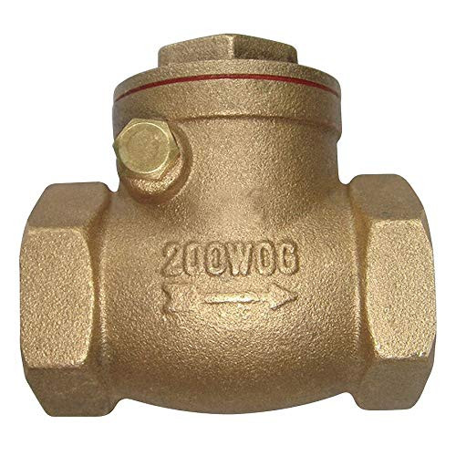 Swing Check Valve- Brass- 1/2 In.- NPT