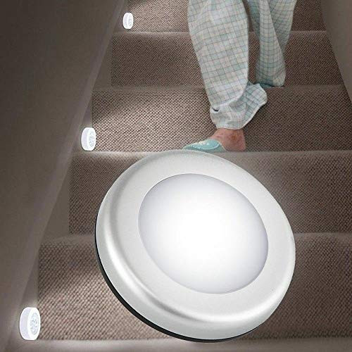 Human body induction lamp- wireless 6 LED circular light control PIR automatic motion sensor- infrared night light cabinet- stair lamp