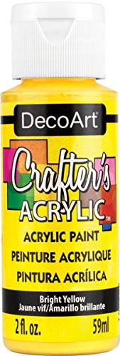 DecoArt Paints Bulk Buy -6-Pack- Crafter's Acrylic All Purpose Paint 2 Ounces Bright Yellow DCA-49
