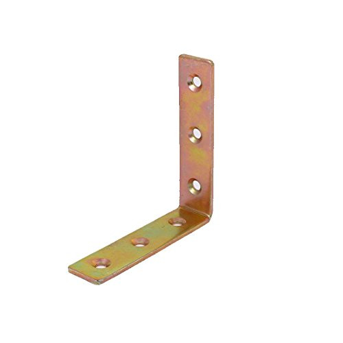 Aexit 80mmx80mmx20mm Right Shelf Brackets  and  Supports Angle Bracket Corner Brace Shelf Support Brackets Bronze Tone