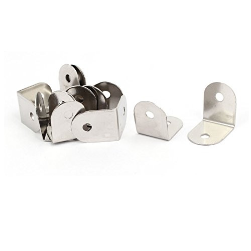 Aexit 20mmx16mmx20mm L Shelf Brackets  and  Supports Shape Metal Angle Brackets Corner Braces Silver Brackets Tone 12pcs
