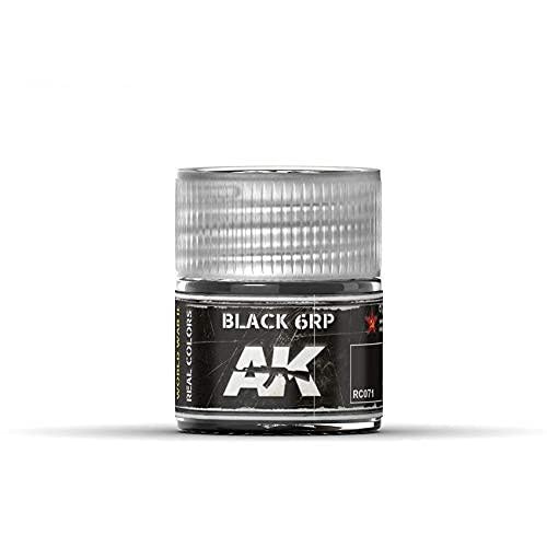 AK Interactive Real Colors Black 6RP 10ml - Plastic Modelling Paints  and  Accessories- Item  RC071