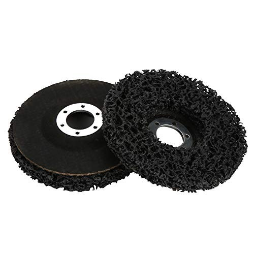 Taidda Poly Strip Wheel- Grinder Rust Removal 2Pcs 115mm Black Poly Strip Wheel Disc Paint Rust Removal Tool for Angel Grinders