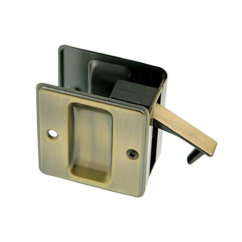 idh by St. Simons 25410-005 Premium Quality Solid Pocket Passage Door Pull- Antique Brass