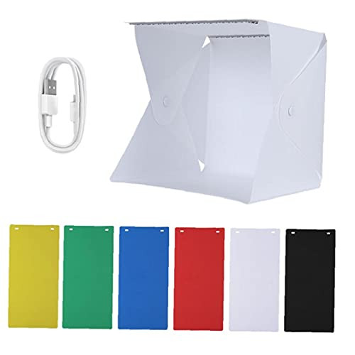 Softbox Photo Studio Light Box Foldable Mini Photo Light Tent with LED 6 Color Backdrops Photography Box for Small Size Products