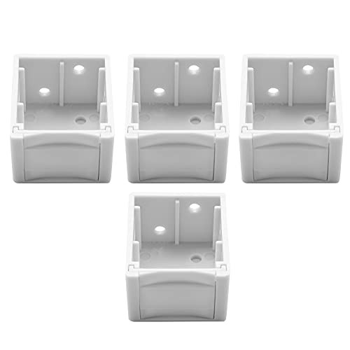 Laimiko 1 Inch Blind Brackets White Profile Box Mounting Bracket Window Blinds Headrail Bracket
