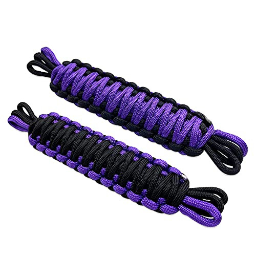 ROMASO Door Straps for Jeep Wrangler CJ YJ TJ JK JKU JL Door Limiting Check Straps Hand Woven Purple -2Pack-