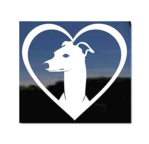 Whippet Love Heart High Performance Vinyl Dog Window Decal Car Truck Tablet Laptop Sticker